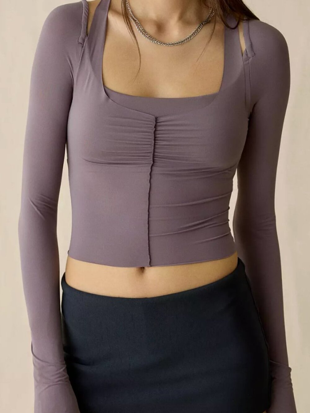 I.AM.GIA Nerina Layered Long Sleeve Top - Mauve / Size S